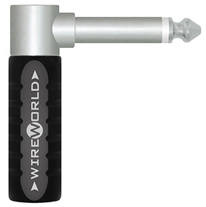 Wireworld 1-4” 6.3mm Right Angle Mono Silver Phone Plug - Suncoast Audio